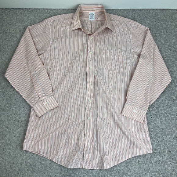 Brooks Brothers Regent Chalk Stripe American Supima Cotton Dress Shirt 16 1/2 - Picture 2 of 9